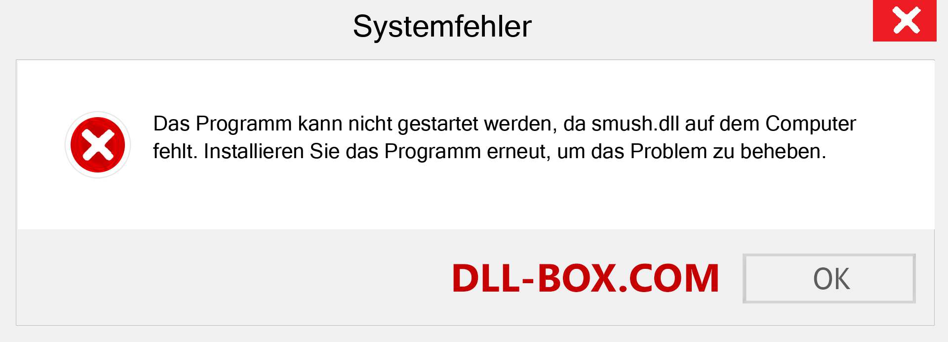 smush.dll-Datei fehlt?. Download für Windows 7, 8, 10 - Fix smush dll Missing Error unter Windows, Fotos, Bildern