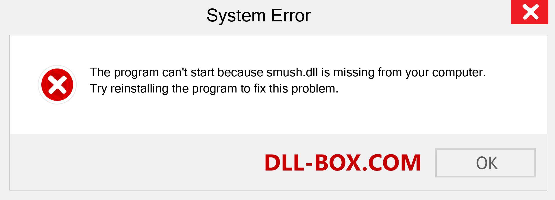  smush.dll file is missing?. Download for Windows 7, 8, 10 - Fix  smush dll Missing Error on Windows, photos, images